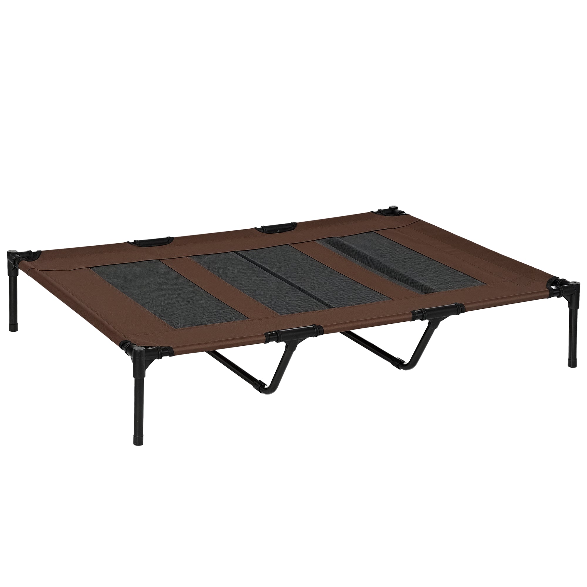 Elevated Dog Bed, Raised Dog Cot for XL Sized Dogs, Indoor & Outdoor, 48" x 36" x 9", Coffee