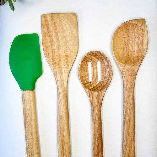 Earth-Friendly Wooden Utensil Set | Natural, Plastic Free