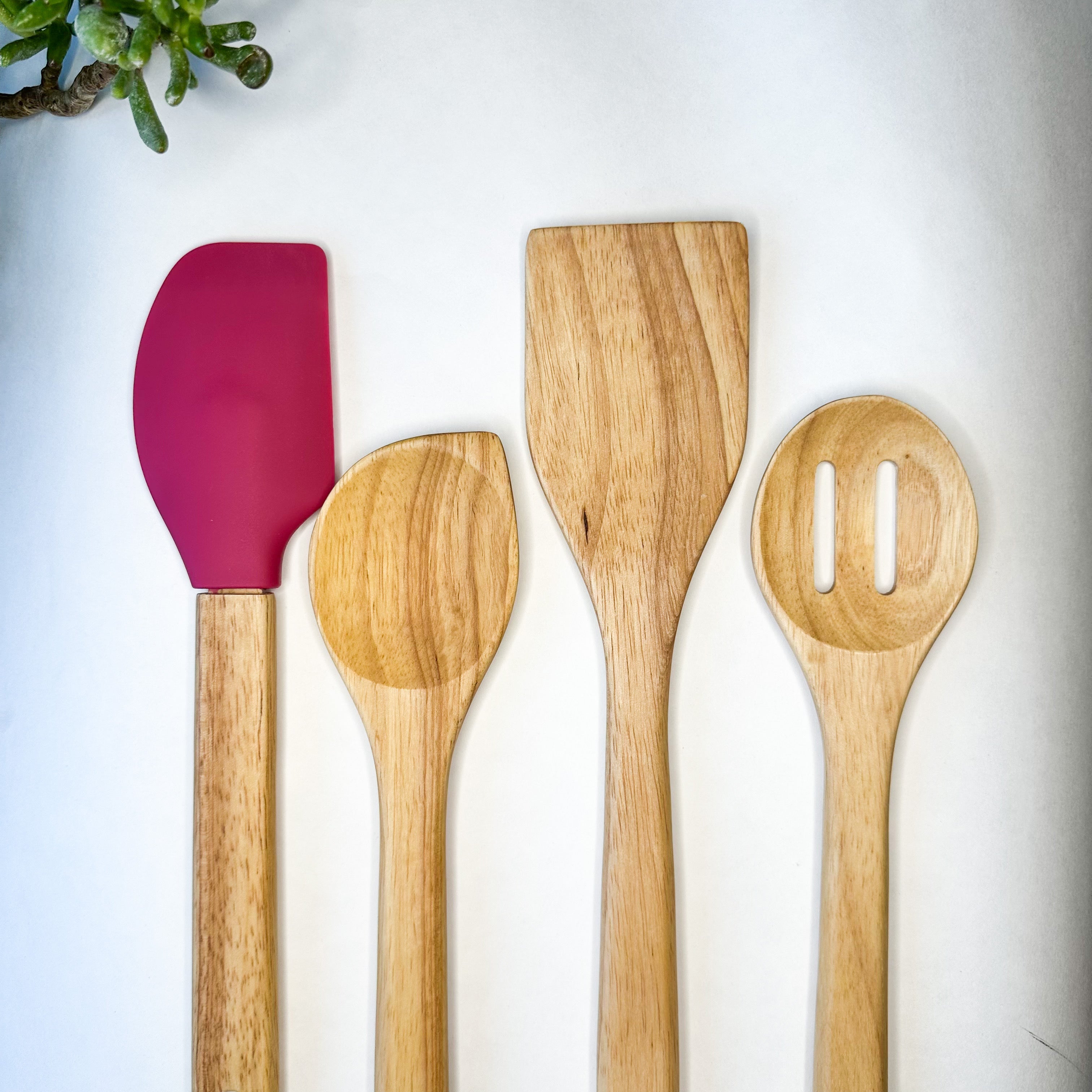 Earth-Friendly Wooden Utensil Set | Natural, Plastic Free