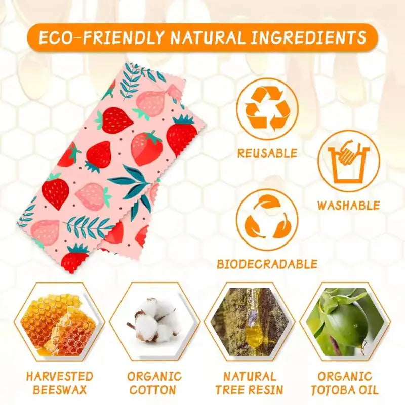Organic Beeswax Wraps – Reusable, Eco-Friendly Food Storage Covers