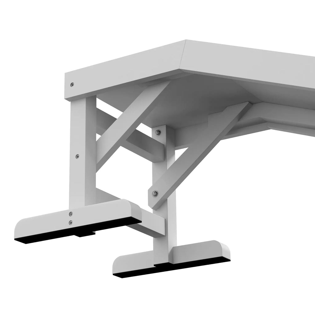 Pet Ramp, Bed Steps for Dogs Cats with Non-slip Carpet, 49"L x 16"W x 14"H, White Grey