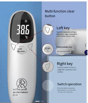 Non-Contact Digital Thermometer for Pets