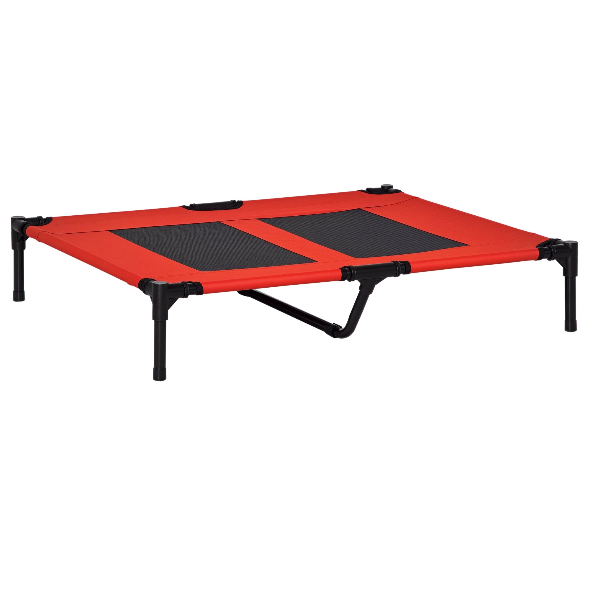 Elevated Dog Bed, Raised Dog Cot for XL Sized Dogs, Indoor & Outdoor, 36" x 30" x 7", Red