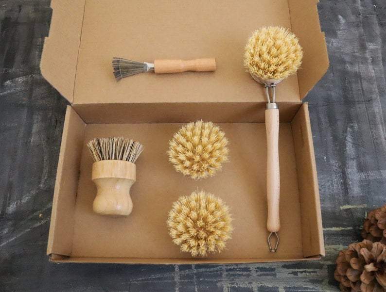 Zero Waste Kitchen Brush Set - Handy Kit-0